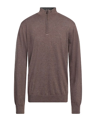 CASHMERE COMPANY Sweater with zip Khaki 40% Wool, 30% Cashmere, 15% Silk, 15% Nylon