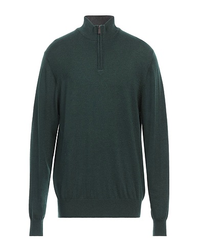 CASHMERE COMPANY タートルネック ダークグリーン ウール 40% / カシミヤ 30% / シルク 15% / ナイロン 15%