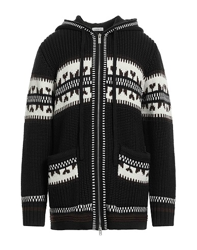 PAOLO PECORA Cardigan Black 50% Acrylic, 50% Wool, Virgin Wool