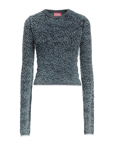 DIESEL Sweater Slate blue 88% Cotton, 9% Nylon, 2% Polypropylene, 1% Elastane