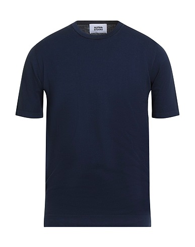 ALPHA STUDIO Sweater Navy 75% Cotton, 25% Polyester