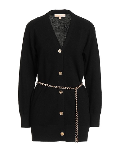 MICHAEL MICHAEL KORS Strickjacke Schwarz 100% Merinowolle, Nylon, Elastan