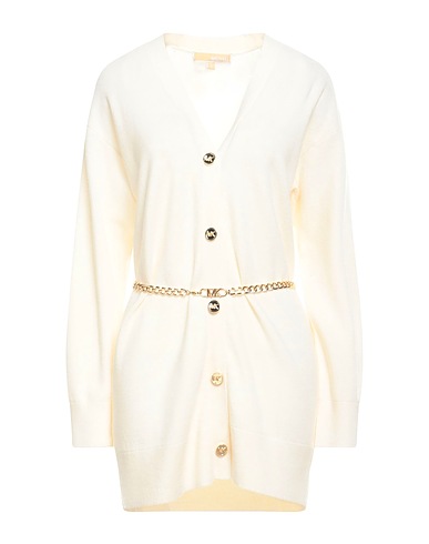 MICHAEL MICHAEL KORS Cardigan Cream 100% Merino Wool, Nylon, Elastane