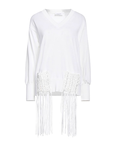 FABIANA FILIPPI Jumper White 100% Cotton, Polyester, Polyamide, Ecobrass