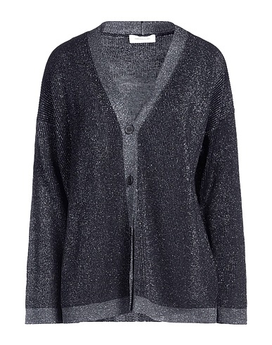 FABIANA FILIPPI Cardigan Blu notte 65% Cotone, 27% Viscosa, 8% Poliestere