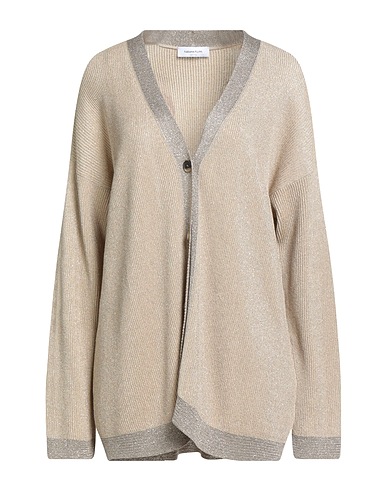 FABIANA FILIPPI Cardigan Beige 65% Cotton, 27% Viscose, 8% Polyester