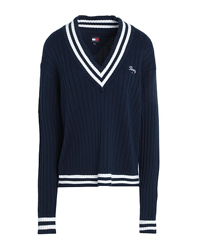 TOMMY JEANS プルオーバー ミッドナイトブルー コットン 100%