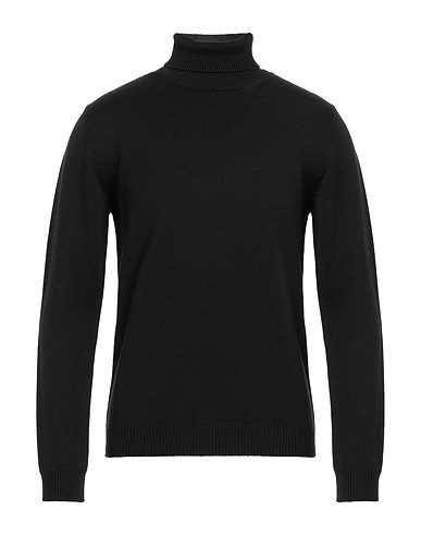 ROBERTO COLLINA Polo neck Black 100% Merino Wool