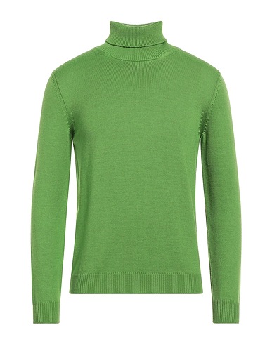 ROBERTO COLLINA Polo neck Light green 100% Merino Wool