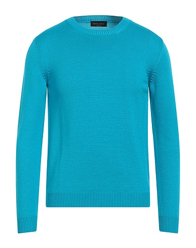 ROBERTO COLLINA Pullover Azzurro 100% Lana Merino