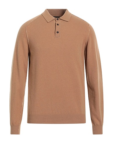ROBERTO COLLINA Jumper Camel 90% Merino Wool, 10% Cashmere
