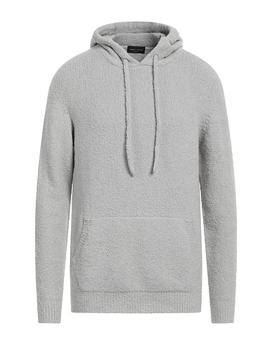 ROBERTO COLLINA Pullover Grigio chiaro 80% Cotone, 16% Nylon, 4% Elastan