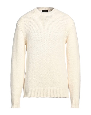 ROBERTO COLLINA Sweater Ivory 68% Baby alpaca wool, 22% Nylon, 10% Wool