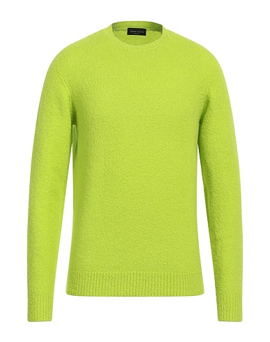 ROBERTO COLLINA Pullover Verde lime 80% Cotone, 16% Nylon, 4% Elastan