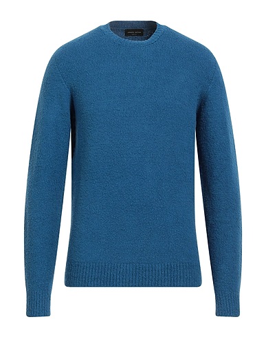 ROBERTO COLLINA Jumper Pastel blue 80% Cotton, 16% Nylon, 4% Elastane