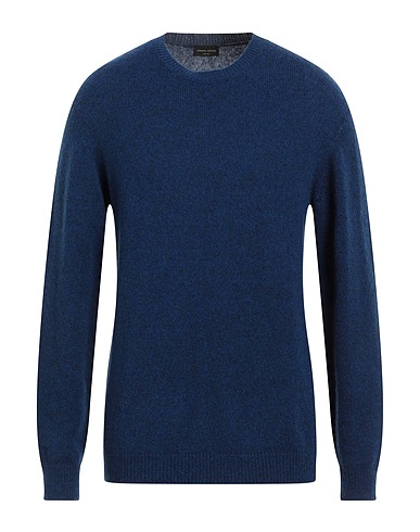 ROBERTO COLLINA Pullover Blu 47% Lana Merino, 32% Lana di baby camel, 21% Nylon