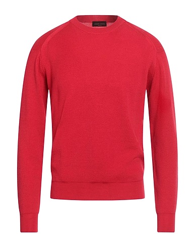 ROBERTO COLLINA Pullover Rosso 100% Lana Merino