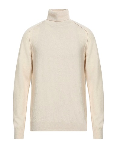 ROBERTO COLLINA Polo neck Beige 90% Merino Wool, 10% Cashmere