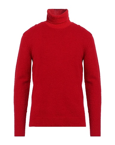 ROBERTO COLLINA Polo neck Red 80% Cotton, 16% Nylon, 4% Elastane