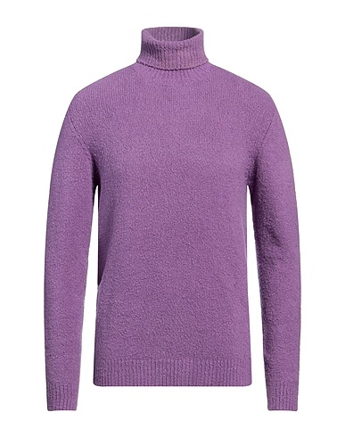 ROBERTO COLLINA Polo neck Mauve 80% Cotton, 16% Nylon, 4% Elastane