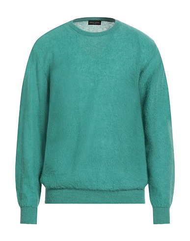 ROBERTO COLLINA Jumper Green 80% Cotton, 16% Nylon, 4% Elastane