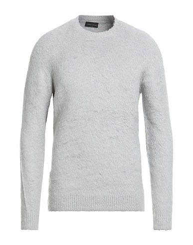 ROBERTO COLLINA Jumper Light grey 80% Cotton, 16% Nylon, 4% Elastane