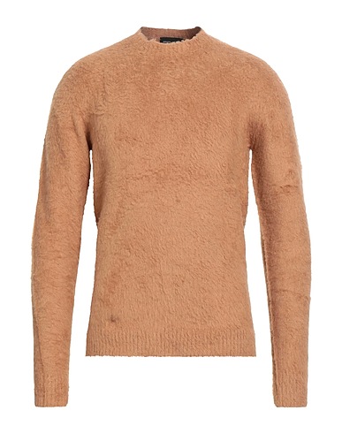 ROBERTO COLLINA Sweater Camel 80% Cotton, 16% Nylon, 4% Elastane