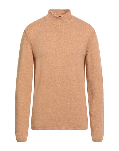 ROBERTO COLLINA Polo neck Camel 47% Merino Wool, 32% Baby camel wool, 21% Nylon