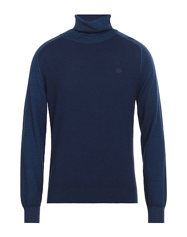 ETRO Rollkragenpullover Blau 100% Schurwolle