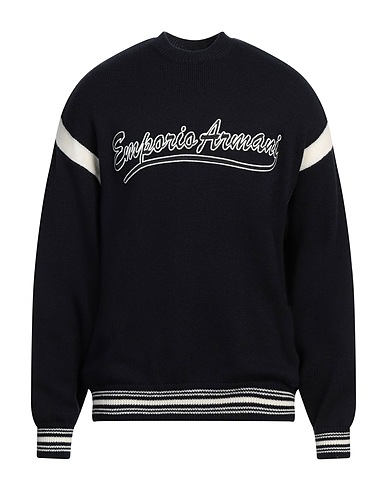 EMPORIO ARMANI Sweater Midnight blue 84% Virgin Wool, 16% Acrylic
