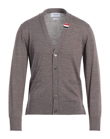 THOM BROWNE Cardigan Cioccolato 99% Lana Vergine, 1% Poliammide