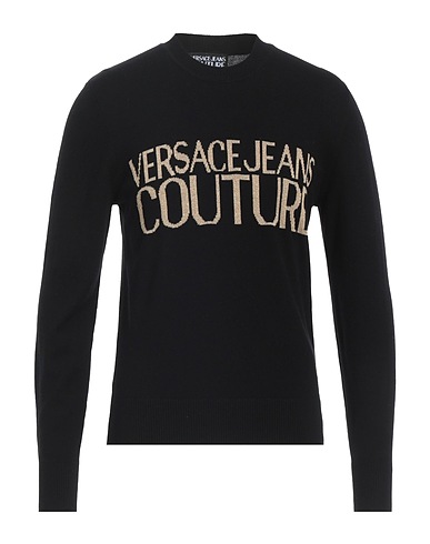 VERSACE JEANS COUTURE Jumper Black 93% Wool, 7% Cashmere