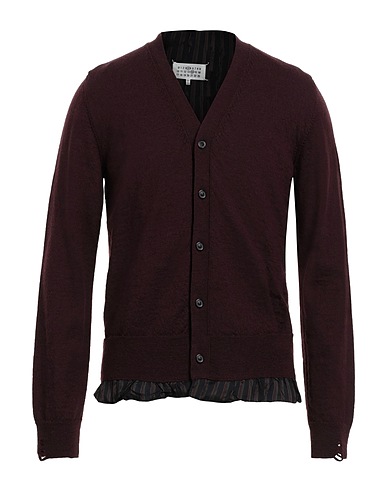 MAISON MARGIELA Cardigan Plum 100% Wool, Acetate, Viscose