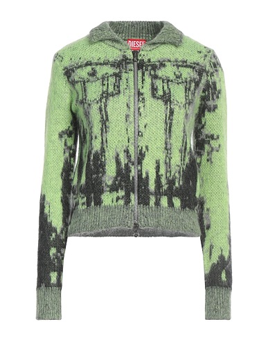 DIESEL Cardigan Light green 47% Mohair wool, 35% Nylon, 18% Wool