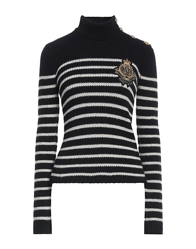 BALMAIN Kaschmirpullover  Schwarz 92% Kaschmir, 3% Wolle, 3% Polyamid, 2% Metallisiertes Polyester