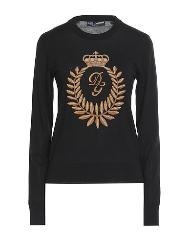 DOLCE&GABBANA Sweater Black 70% Virgin Wool, 20% Viscose, 5% Metallized polyamide, 5% Silk