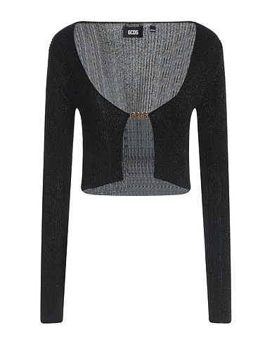 GCDS Cardigan Black 70% Viscose, 15% Polyester, 15% Metallic fiber