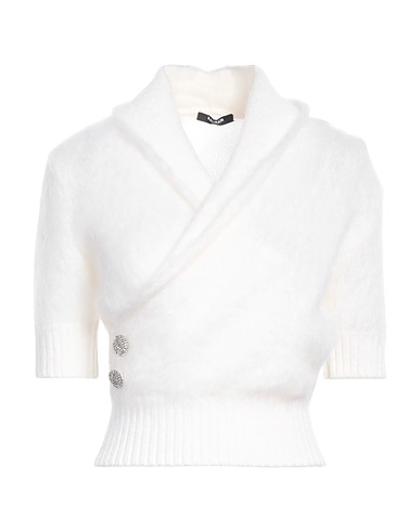 BALMAIN Jumper Ivory 51% Mohair wool, 24% Virgin Wool, 21% Polyamide, 4% Wool