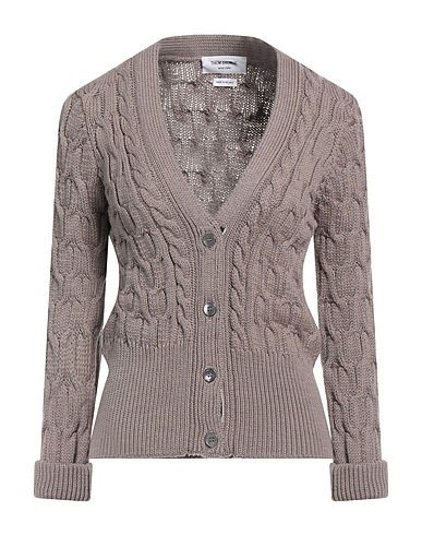 THOM BROWNE Cardigan Khaki 100% Merino Wool