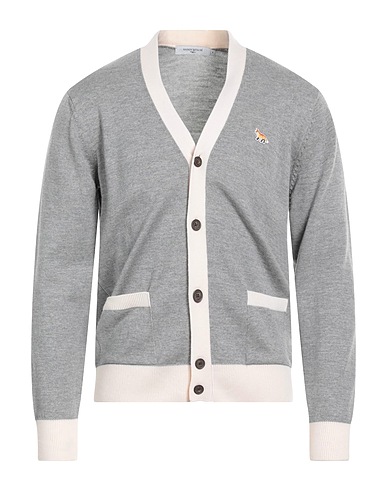 MAISON KITSUNÉ Cardigan Grigio 100% Lana