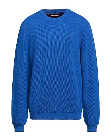 SUN 68 Jumper Azure 50% Merino Wool, 50% Cotton