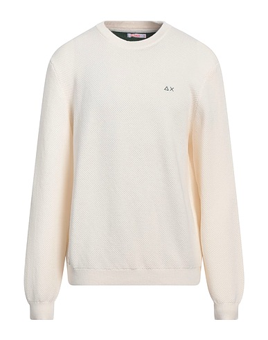 SUN 68 Pullover Avorio 50% Lana Merino, 50% Cotone