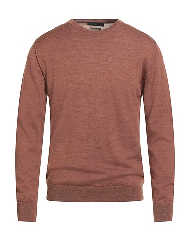DANIELE FIESOLI Jumper Brown 100% Merino Wool