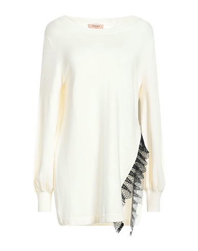 TWINSET Jumper Ivory 35% Viscose, 33% Polyamide, 22% Elastane, 10% Wool, Polyester