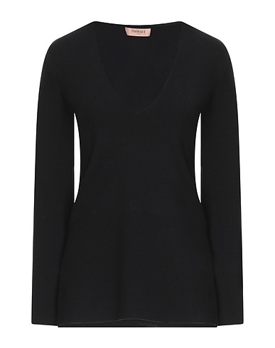 TWINSET Sweater Black 43% Viscose, 32% Polyamide, 23% Polyester, 2% Elastane