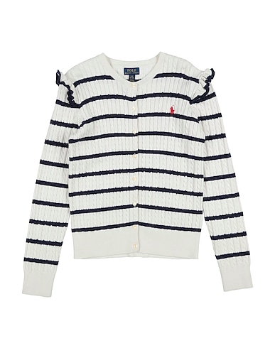 POLO RALPH LAUREN Strickjacke NOVELTY MINI-SWEATER-CARDIGAN
 Off white 100% Baumwolle