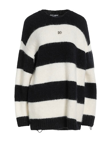 DOLCE&GABBANA Pullover Nero 72% Lana di alpaca, 22% Poliammide, 4% Lana, 2% Elastan