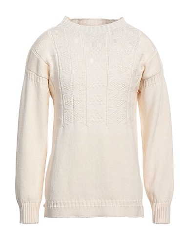 MAISON MARGIELA Turtleneck Ivory 32% Linen, 25% Wool, 23% Cotton, 20% Synthetic fibers