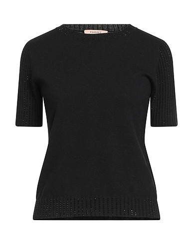 TWINSET Pullover Nero 33% Viscosa, 23% Poliammide, 20% Cotone, 20% Lana, 4% Cachemire