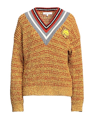 MAISON KITSUNÉ Pullover Giallo ocra 67% Cotone, 33% Lana